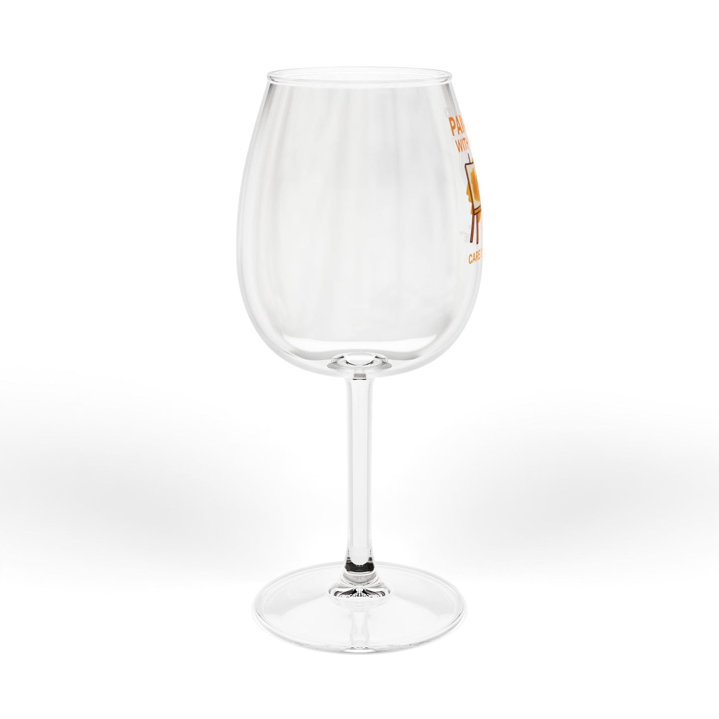Paint & Sip Wine Glass 12oz – 'Paint & Sip with Purpose' Artistic Wine Gift