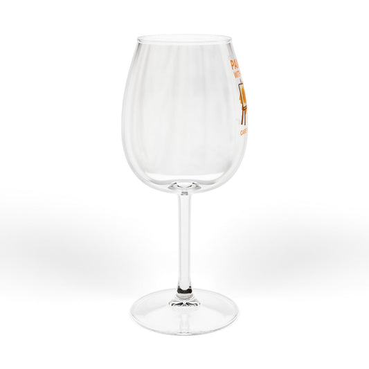 Paint & Sip Wine Glass 12oz – 'Paint & Sip with Purpose' Artistic Wine Gift