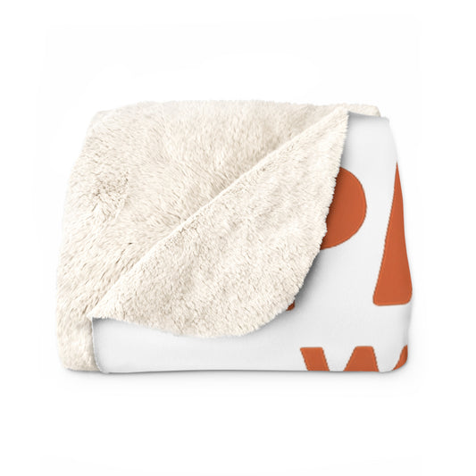 Paint & Sip Sherpa Blanket — "Care Is The Culture" Cozy Fleece Throw