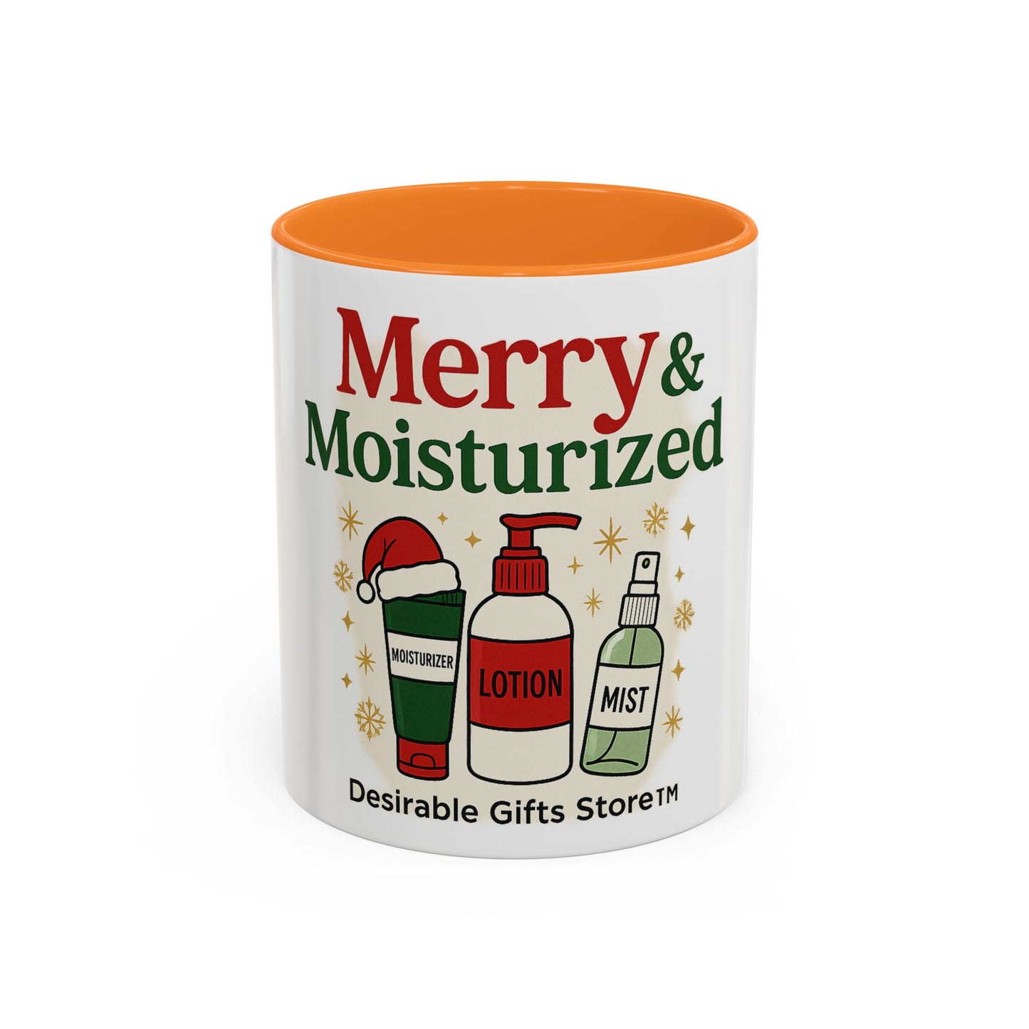 Merry & Moisturized Mug, Holiday Coffee Cup, Funny Gift for Her, Cozy Winter Drinkware, Christmas Mug