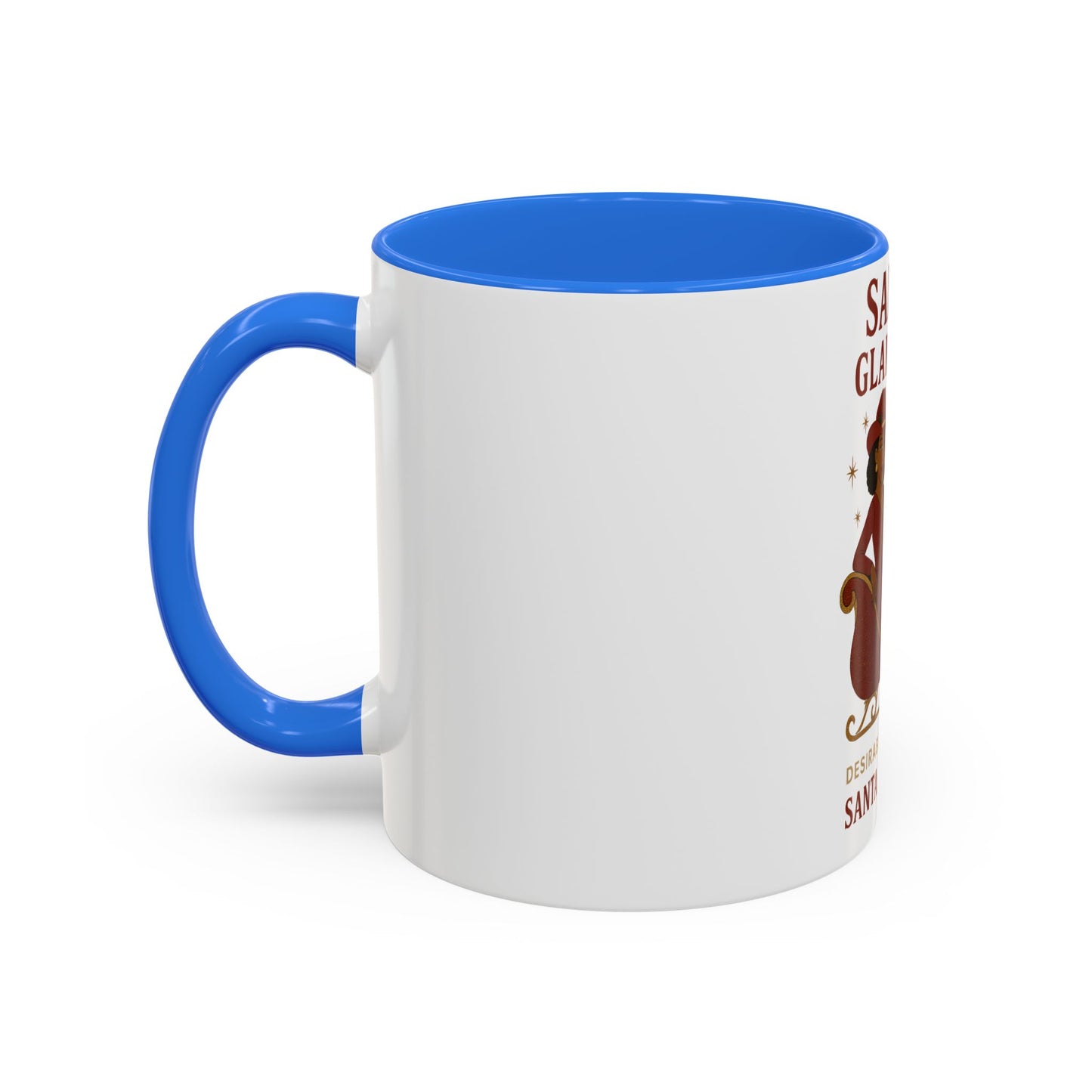 Santa's Glam Rider Mug - Colorful Holiday Coffee Cup for Christmas, Festive Gift, Seasonal Home Decor, Cheerful Beverage Container