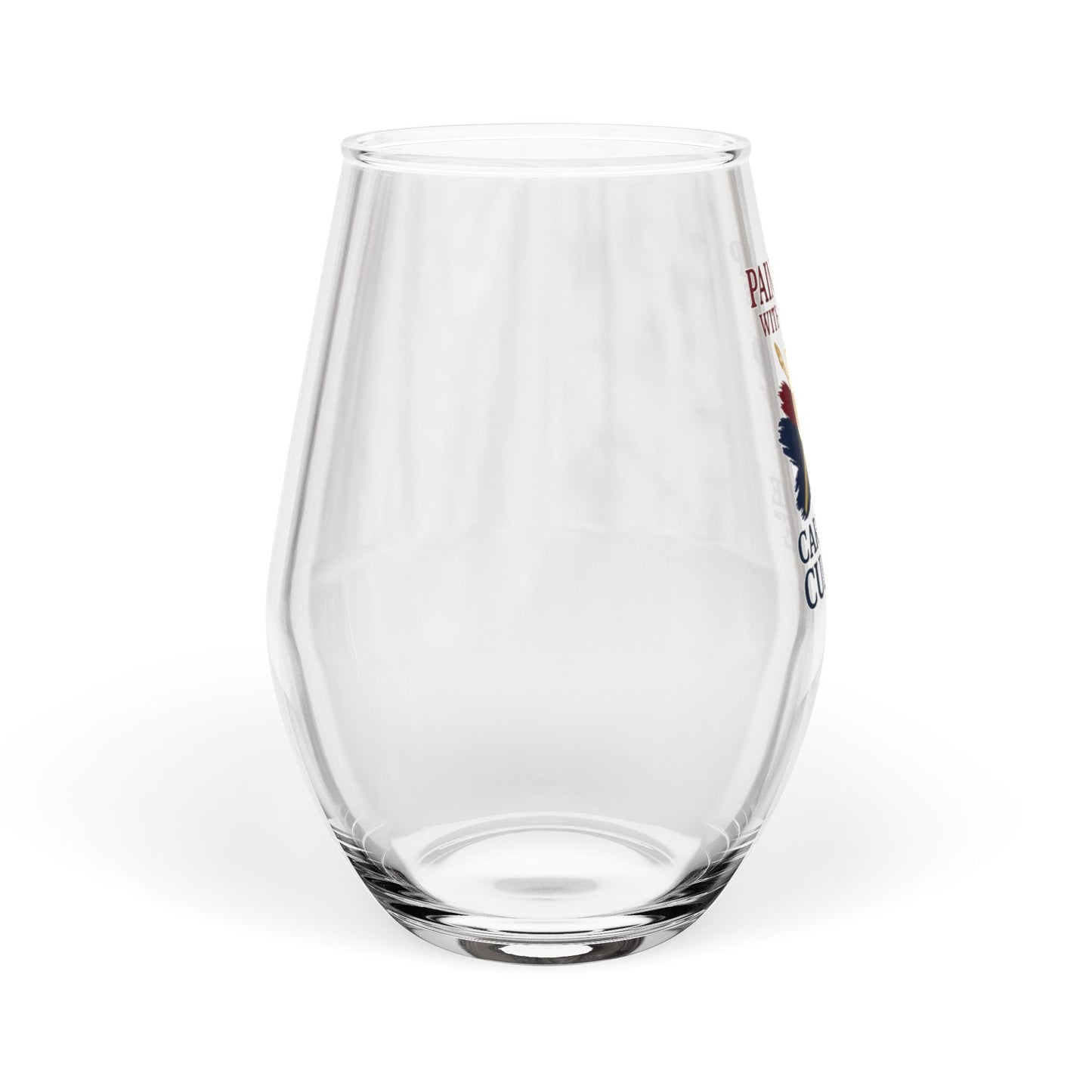 Paint & Sip Stemless Wine Glass — “Care Is The Culture” 11.75oz