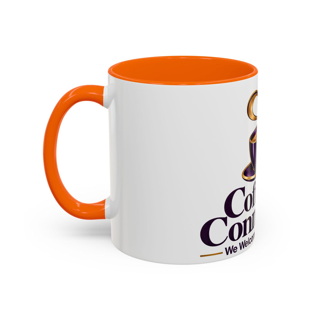 Coffee & Connection Accent Mug — 11/15oz Ceramic Coffee Cup with Heart Steam Design