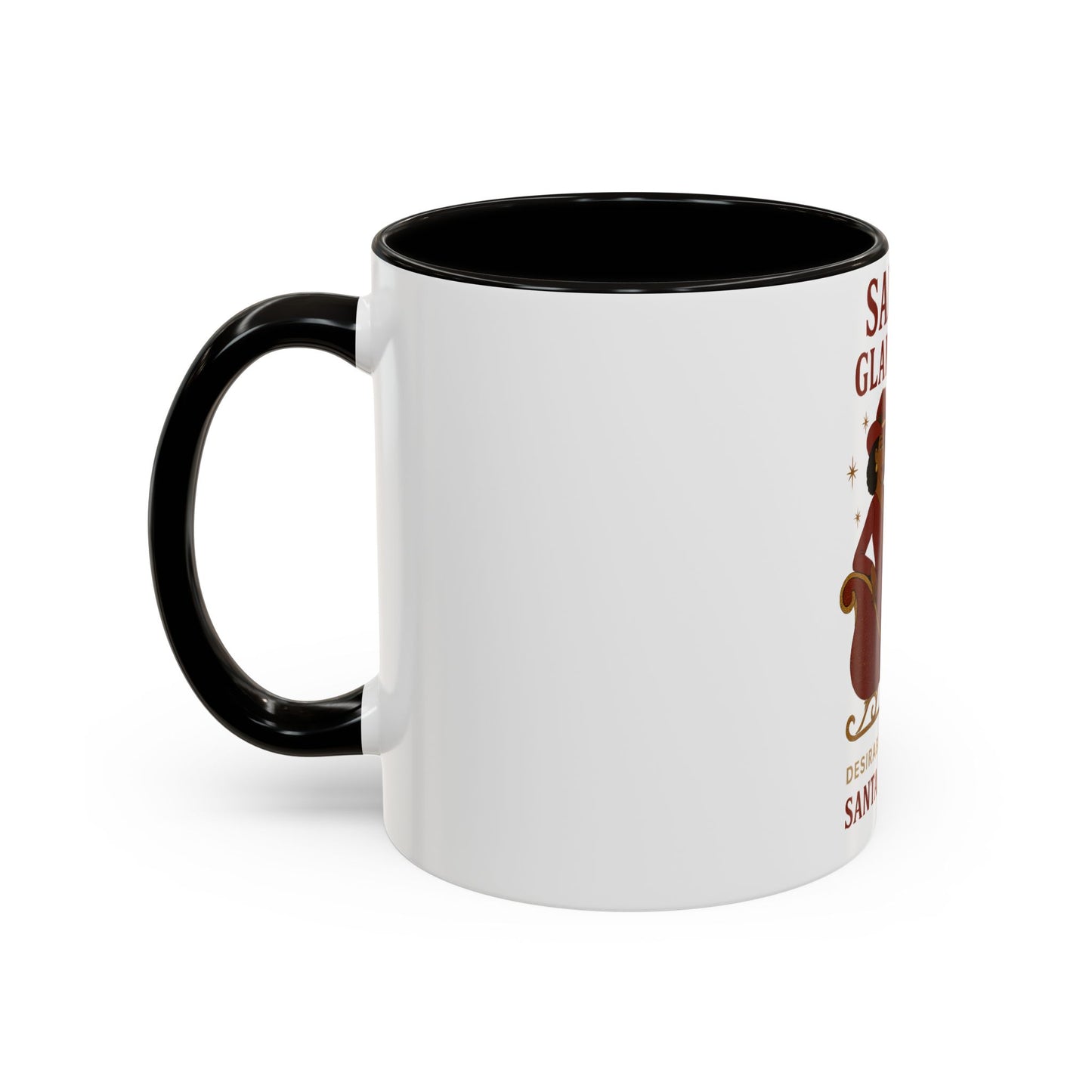 Santa's Glam Rider Mug - Colorful Holiday Coffee Cup for Christmas, Festive Gift, Seasonal Home Decor, Cheerful Beverage Container